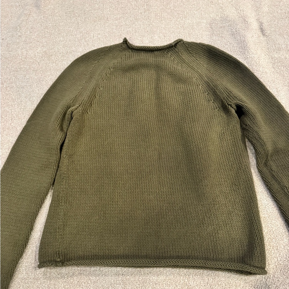 J. Crew Olive Green Crew Neck Sweater